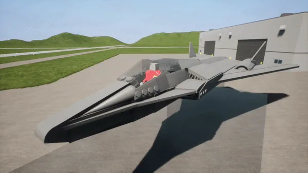 WIP Fighter Jet with VTOL, Opening Cockpit and Retractable Landing Gear — постройка сообщества Brick Rigs